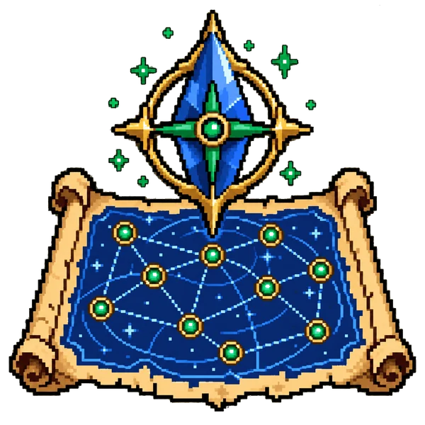 Pixel-art company matching map